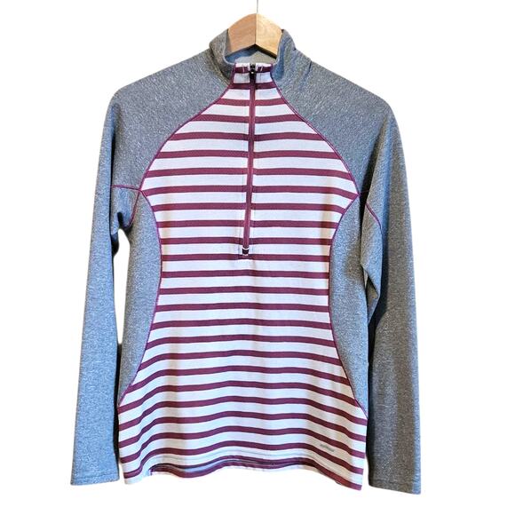 Patagonia Capilene 3 Midweight Zip Neck Shirt Grey Purple Women's Medium - Picture 1 of 5